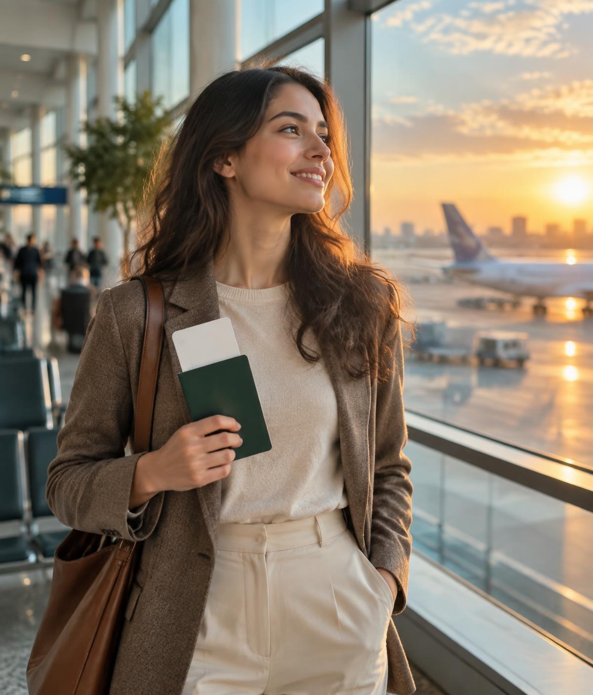 Traveler ready for an international journey